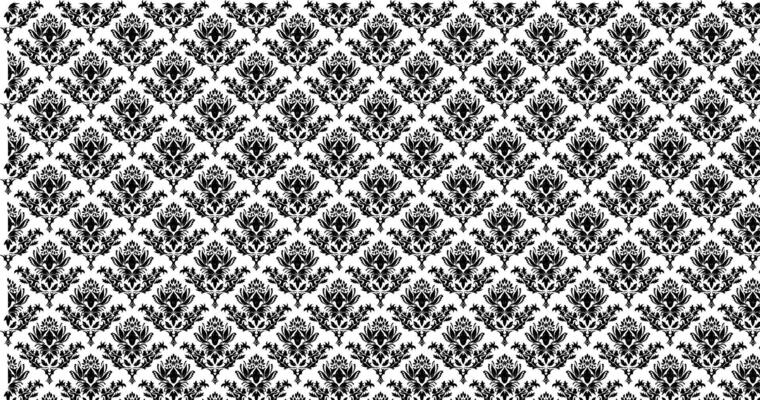 Abstract minimal ornament seamless with flowers in an oriental style.