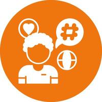 A person with a heart and a speech bubble vector
