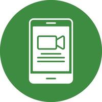 A green circle with a phone icon on it vector