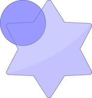 Purple Geometric Star Shape Element Design for Your Project vector