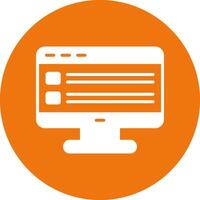 A computer monitor with a check box icon on it vector