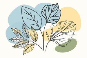 illustration of leaves and flowers vector
