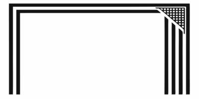 A black and white square frame with a black border vector
