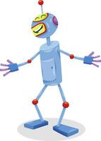 cartoon robot or android fantasy character vector