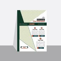 Explore the unknown travel flyer design vector