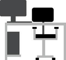 Minimalist Furniture Illustration in Monochrome vector