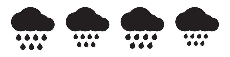 Rain icon. Cloud rain icon. vector