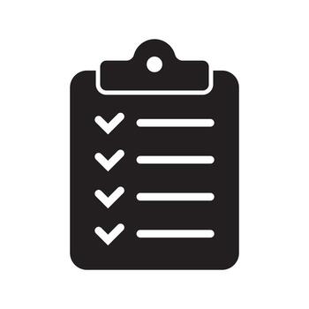 Clipboard icon isolated on background. Checklist sign symbol for web site and app design. vector