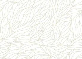 Elegant seamless floral pattern. Wavy petals, organic background. Stylish modern golden leaves linear texture. Wallpaper or fabric printing vector