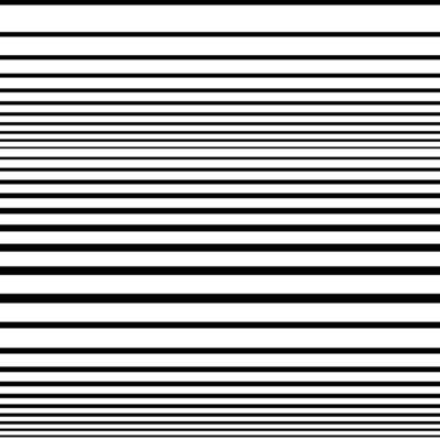 Horizontal line half tone pattern. From thick line to thin. Parallel stripe. Black streak on white background. Gradation raster stripes