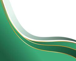 Abstract wavy green lines modern blank background vector