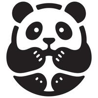 Minimalist Panda Icon for Graphic Projects vector
