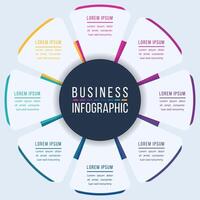 Infographic design 8 infographic business circle template vector