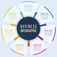Infographic design 7 infographic business circle template vector
