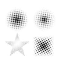Halftone dot tone grunge effect abstract pattern texture graphic retro vector