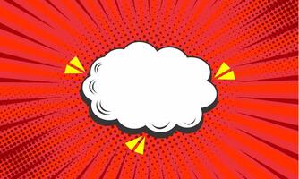 Comic book pop art with blank speech bubble for background cover presentation vector