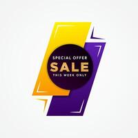 trendy gradient geometric banner. Vivid transparent banners in retro poster design style. Vintage colors and shapes. purple and yellow color vector