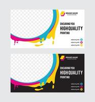 horizontal banners with empty place for text. Abstract summer backgrounds. color banner templates for your projects. layout space for photo collage. liquid paint drop vector