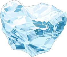 illustration of uncut blue diamond with unique hue that ranges from soft pastel to rich. Surface of the gemstone is uneven, with rough edges remaining from mining. vector