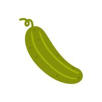 Fresh and Minimalist Cucumber Flat Design Illustration vector