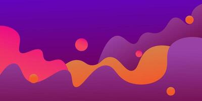 Colorful geometric wave background. Purple and dark orange gradient color elements with fluid gradient. Dynamic shape composition. Eps10 vector