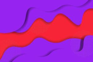 Geometric business banner design with red background. Creative banner design with purple wave shape as template. Simple design on horizontal banner. Eps10 vector