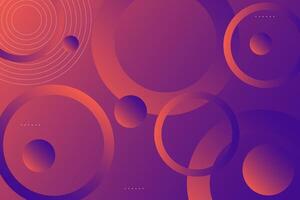 Colorful orange gradient 3D abstract background with dynamic purple with circle and line pattern. Colorful orange gradient background. Eps10 vector