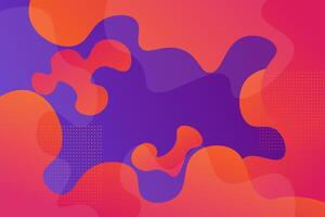 Dynamic and fluid purple textured abstract background design in 3D style with wavy liquid orange and red colors. EPS10 vector