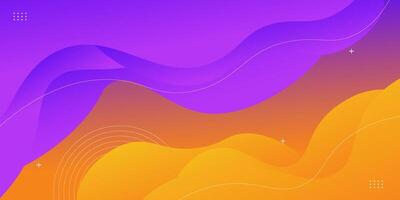 Abstract background colorful waves with soft orange and purple colors on the background. Eps10 vector