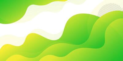 Abstract green wave background with bright gradient. Simple background with abstract geometric pattern. vector