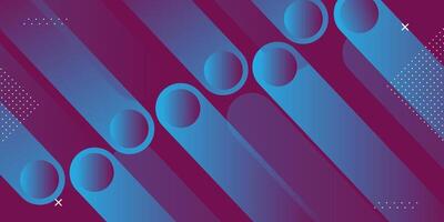 Abstract colorful bright purple gradient illustration background with simple blue circle and rectangle pattern display. cool design. Eps10 vector