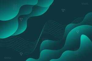 Geometric business banner design with green background. Creative banner design with wave and line shape as template. Simple design on horizontal banner. Eps10 vector