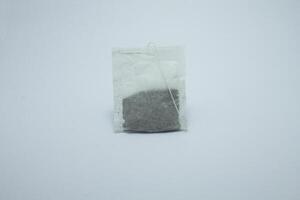 tea bag isolated on white background photo