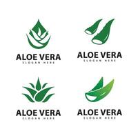 Aloe Vera Logo Design Template vector