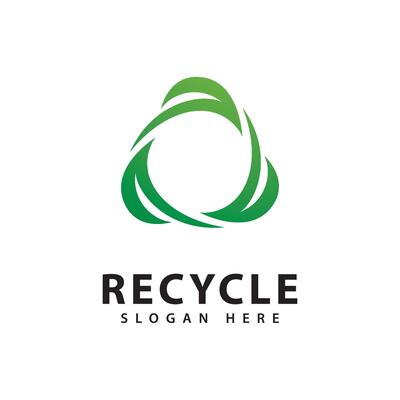 Recycle logo icon . Green Recycling illustration symbol, rotation arrow icon