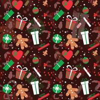 Hand drawn christmas pattern design background. . vector