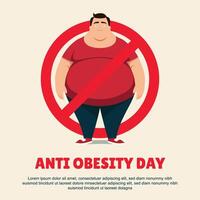 Anti Obesity Day background. vector