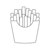 French fries icon isolated on a white background, ideal for websites, blogs, logos, graphic design, social media, UI, and mobile apps vector