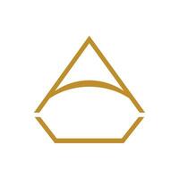 Letter A with diamond vector