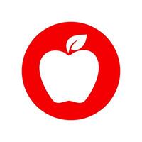 Circle red apple logo vector