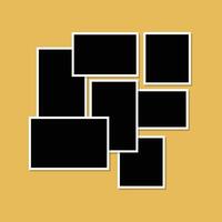 template for a blank photo collage. picture frames. collage templates and collage concepts vector