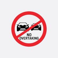 traffic sign prohibiting overtaking. no overtaking vector
