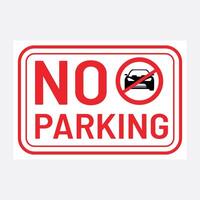 No parking sign with tow away symbol, the sign to not allow for parking vector