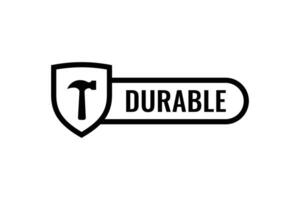 Strong and durable material icon. Durable icon material symbol. Vandal proof icon. vector