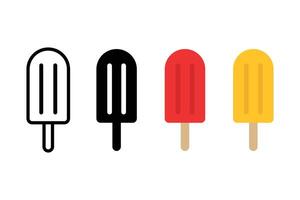 Colorful ice cream set. ice cream collection vector