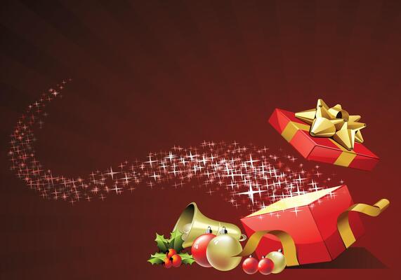 Festive Christmas Gift with Sparkling Magic