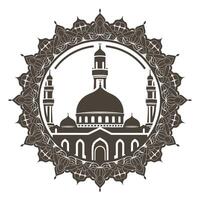 Islamic mosque illustration vector