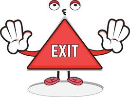 Emergency exit icon vector