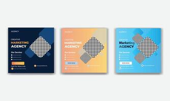 Abstract banner design web template Set and shapes for social media post, story and web internet ads. vector
