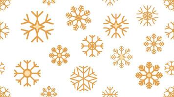 seamless pattern golden snowflakes christmas with festive geometric elements with stars and circles vector